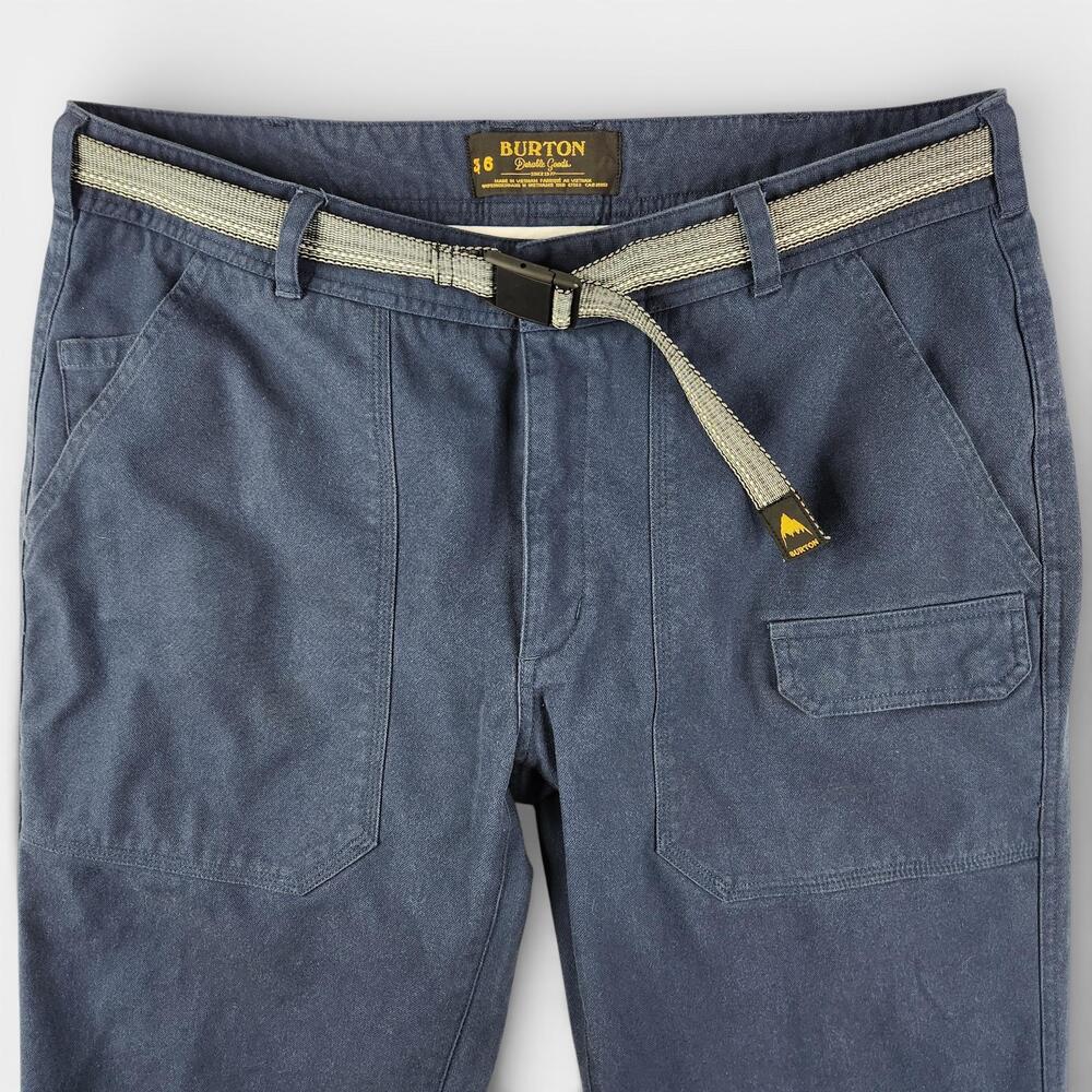 Burton Turpin Pants Mens 36 Blue Web Belt Hiking Outdoor Casual (Fits 36x33)